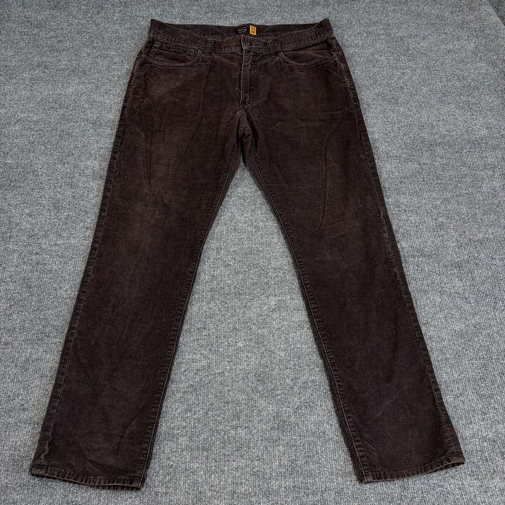 J.CREW Corduroy Pant Men 33x30 Brown 484 Slim Fit 5-Pocket‎ Chino